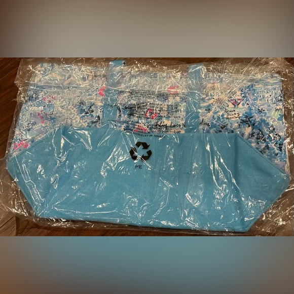 Lilly Pulitzer Mercato Canvas Tote Bag - Blue Peri Lilly Loves North Carolina - Picture 11 of 11